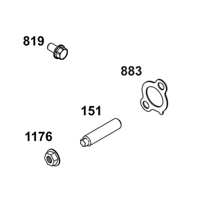 Exhaust Group Diagram and Parts List for 305777-0161-B5 200000 - 399999 Briggs and Stratton Engine